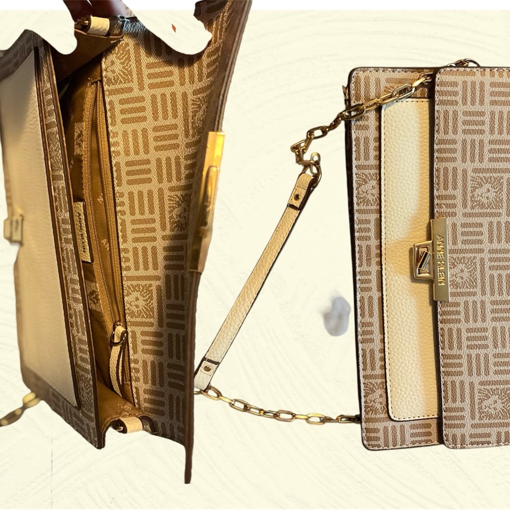 Elegant Brown and Cream Designer Bag